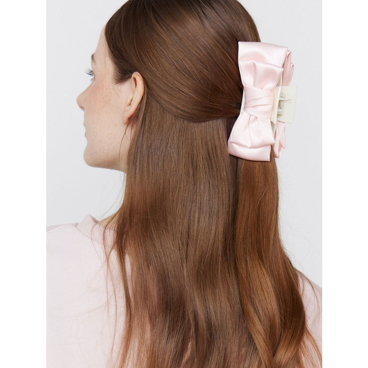 ピンク | RIBBON HAIR CLIP/リボンヘアクリップ | CALNAMUR