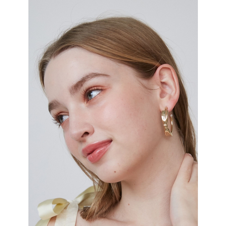 RIBBON HOOPE PIERCE/リボンフープピアス | CALNAMUR | 詳細画像2 