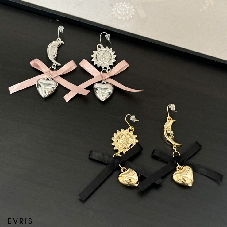SUNNY MOTIF RIBBON ピアス | EVRIS | 詳細画像1 