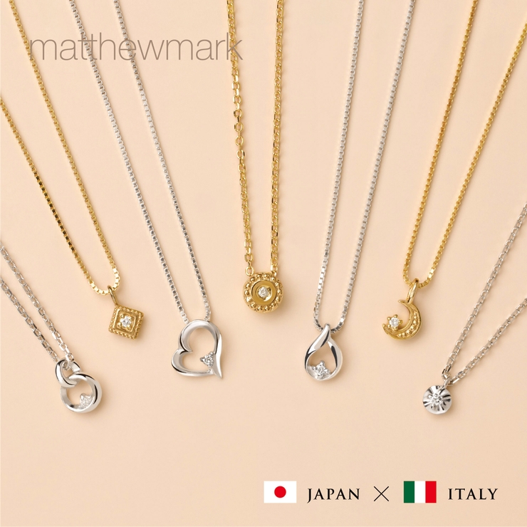 matthewmark ゴールド ネックレス ダイヤモンド 0.01カラット