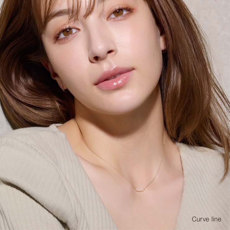 10Kダイヤモンドネックレス カーブラインデザイン | Matthewmark  | 詳細画像4 