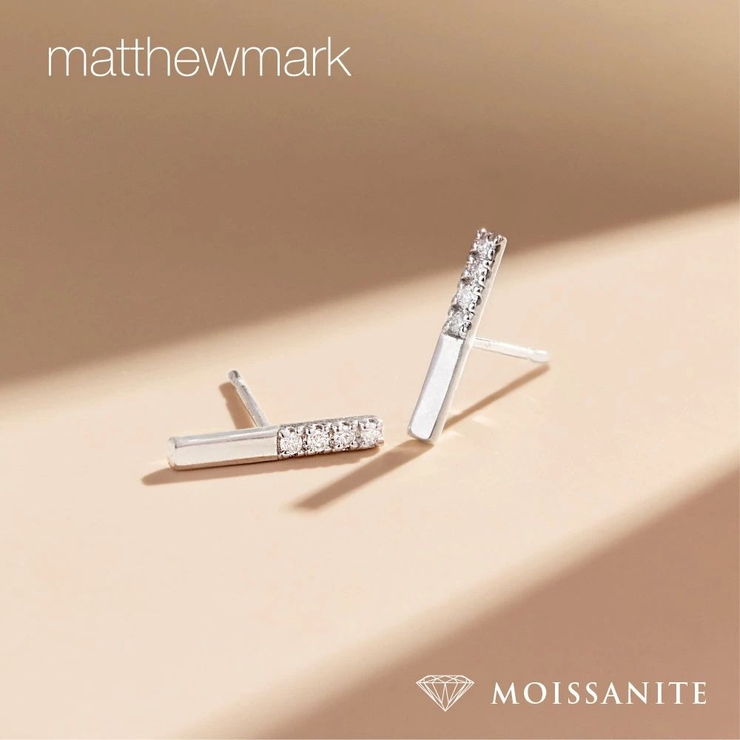 モアサナイトラインピアス | Matthewmark  | 詳細画像1 
