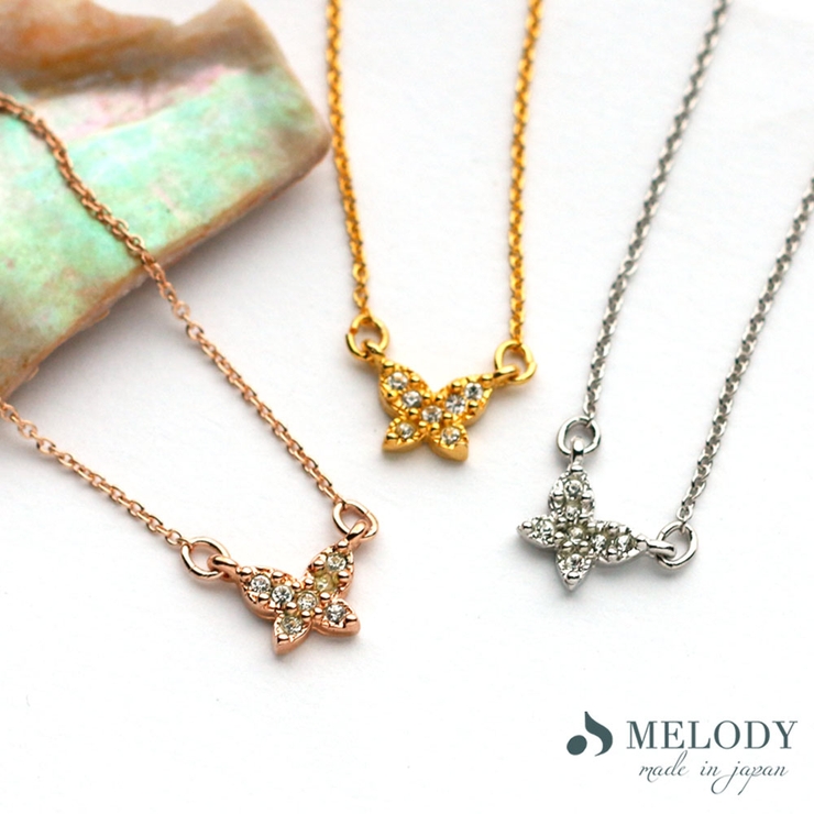 ネックレス バタフライ パヴェ | Melody　Accessory | 詳細画像2 