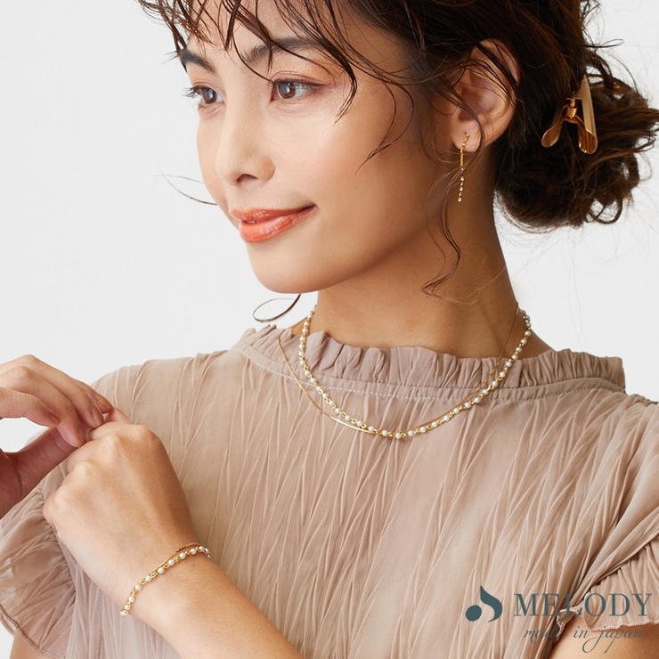 ネックレスパール40cmゴールド2連ネックレスお揃いセットアップリンクコーデアクセサリートレンドお呼ばれ結婚式入学式卒業式上品小ぶりシンプルプラパールブランドおしゃれプレゼントレディース