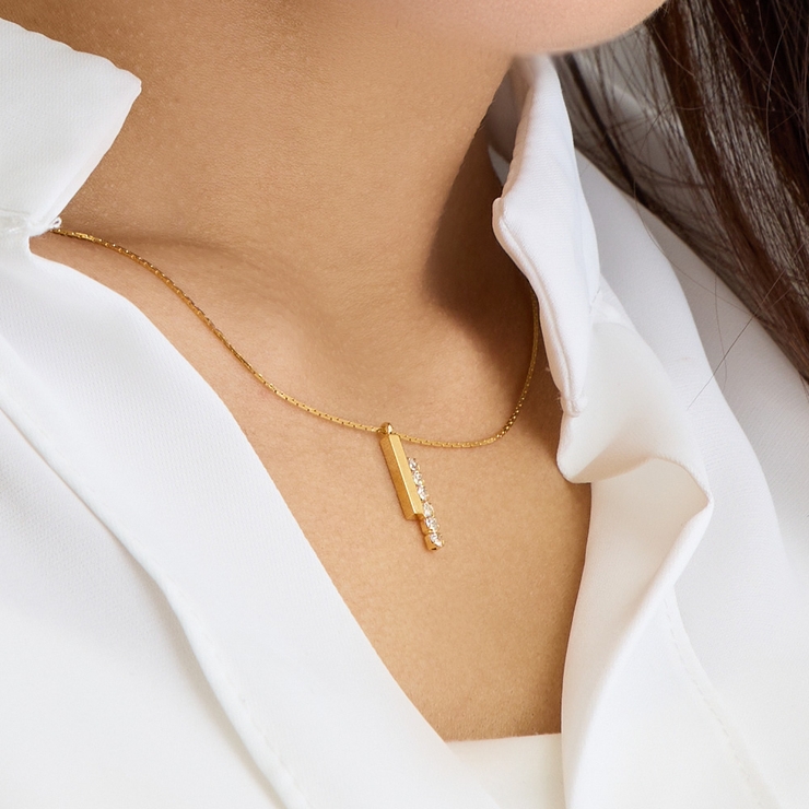 ネックレス バー ラインストーン | Melody　Accessory | 詳細画像2 