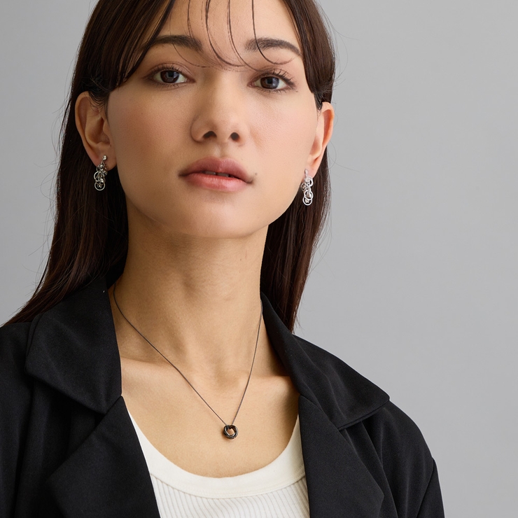 上品なファッション ブラックアクセサリー 黒[品番：MLOA0002863 ネックレス ネックレス・ペンダント