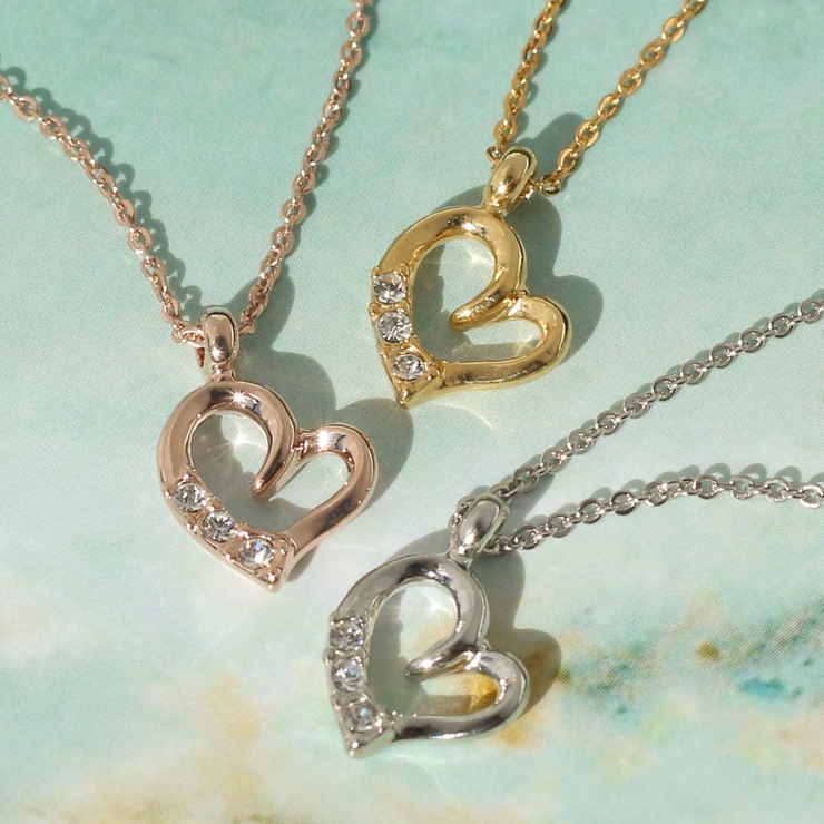 ネックレス オープンハート 日本製[品番：MLOA0000594]｜Melody