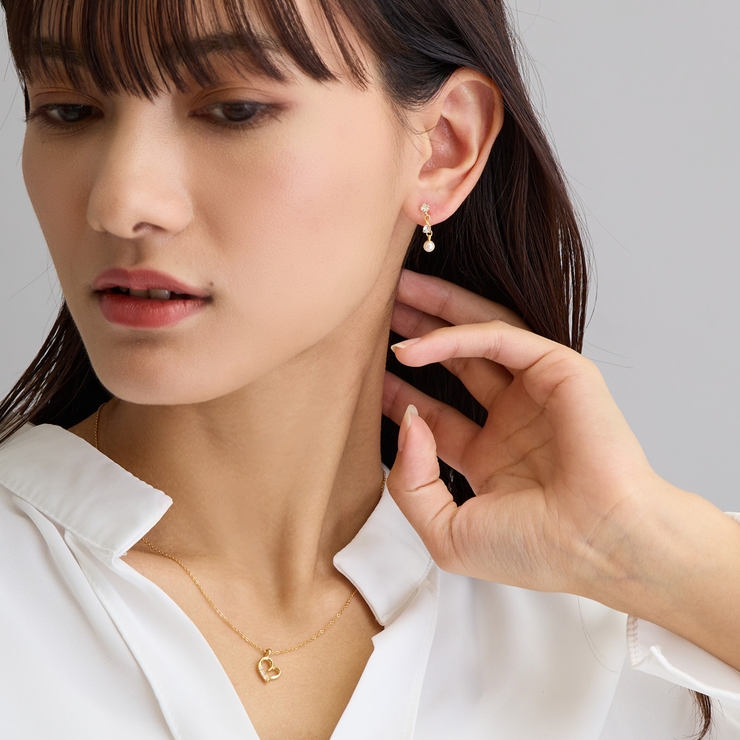 ネックレス オープンハート 日本製[品番：MLOA0000594]｜Melody