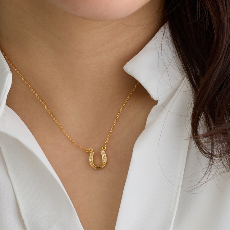 馬蹄型ペンダント ネックレス K18 馬蹄ペンダント K18 クロスペンダント ありがとうございました😊