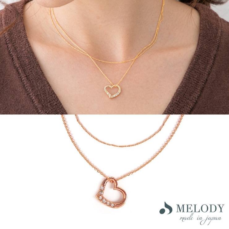 ネックレス ハート 2連 | Melody　Accessory | 詳細画像1 