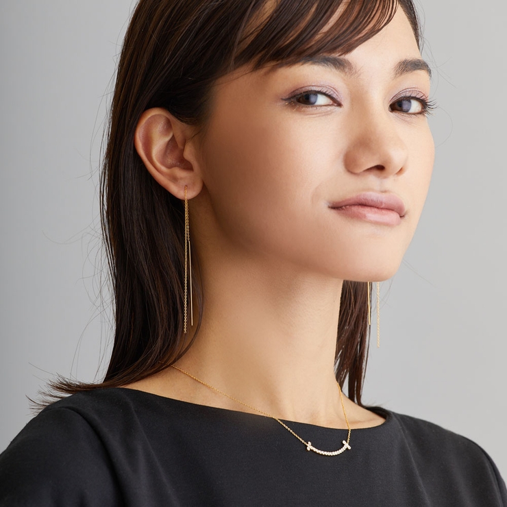 チェーンピアス K18GP アメリカンピアス[品番：MLOA0001420