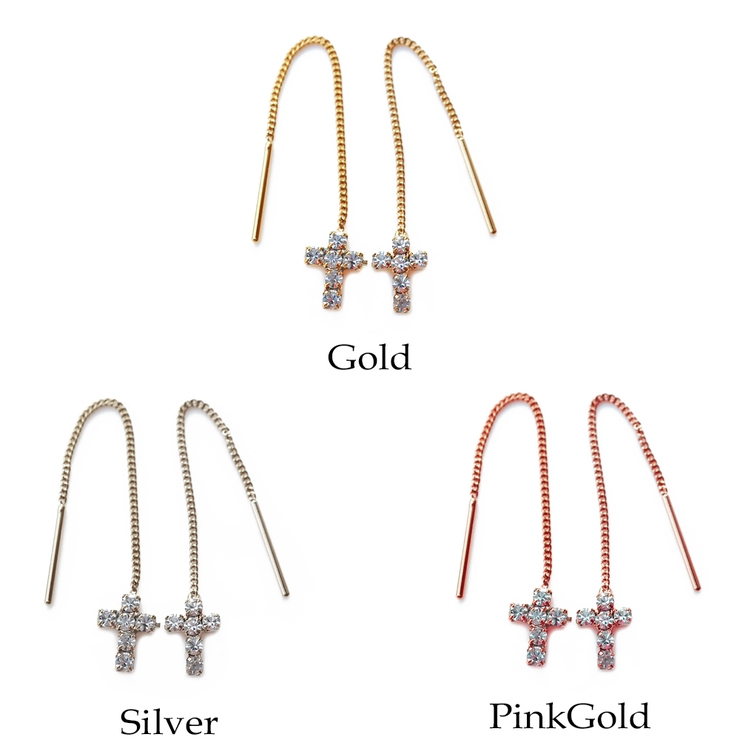 ピアス アメリカンピアス ラインストーン | Melody　Accessory | 詳細画像3 