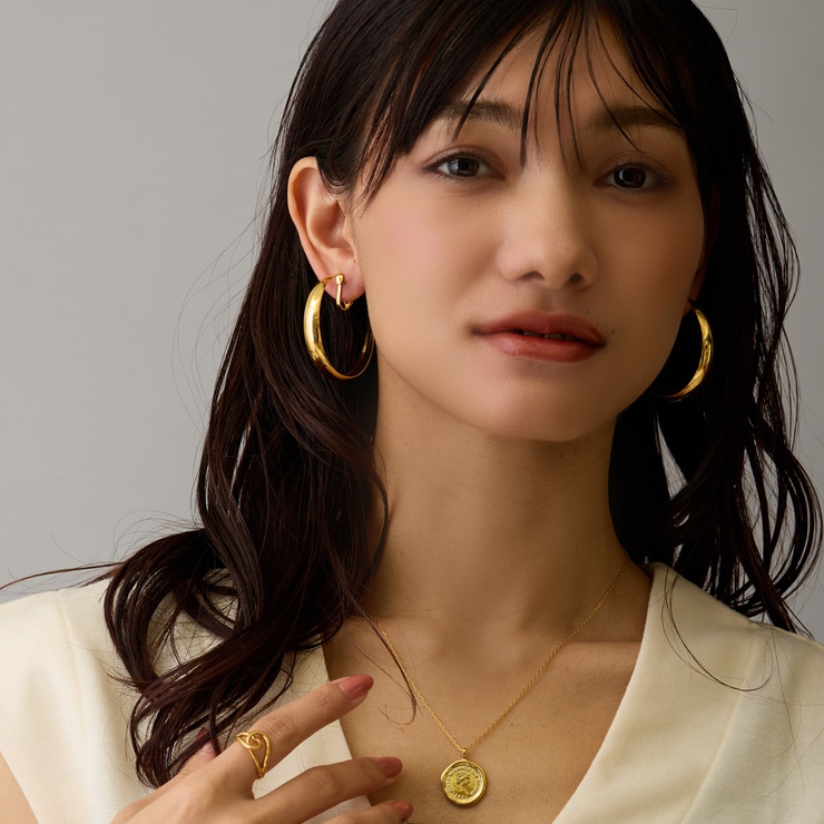 イヤリング ネジバネ式 K18GP[品番：MLOA0000318]｜Melody Accessory