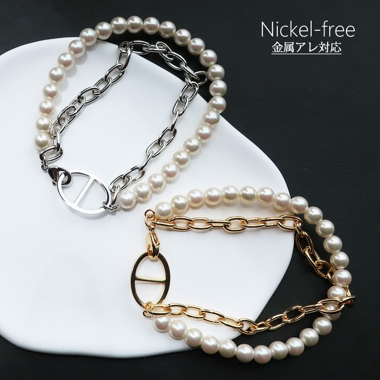 ブレスレット 2連パールチェーン ボリューム | Melody　Accessory | 詳細画像1 