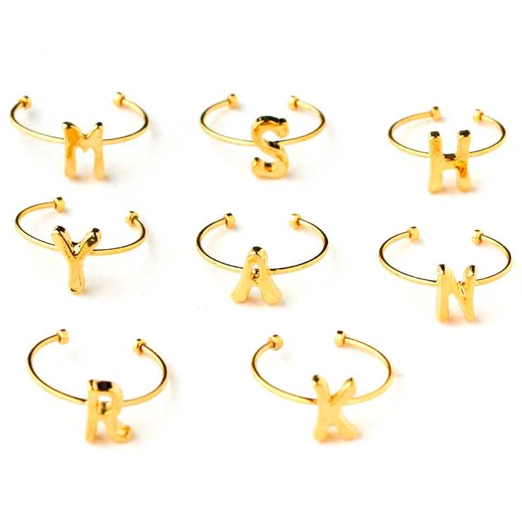 リング ニッケルフリー イニシャル | Melody　Accessory | 詳細画像1 