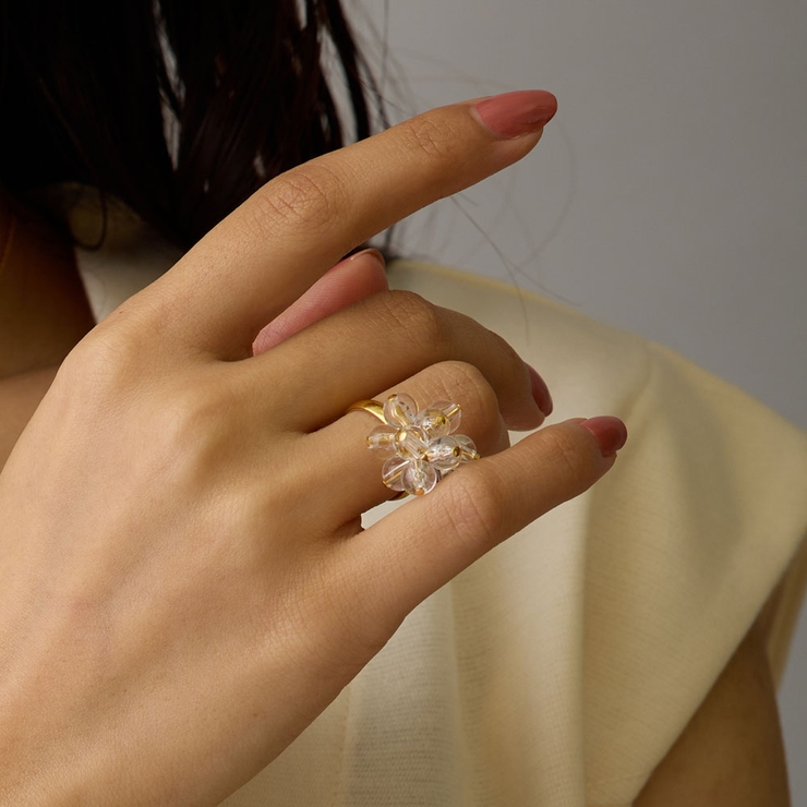 名作 A&G millennium collection フローラルリング 指輪