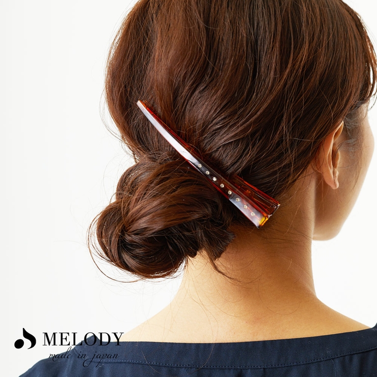 くちばしクリップ ヘアクリップ ラインストーン[品番