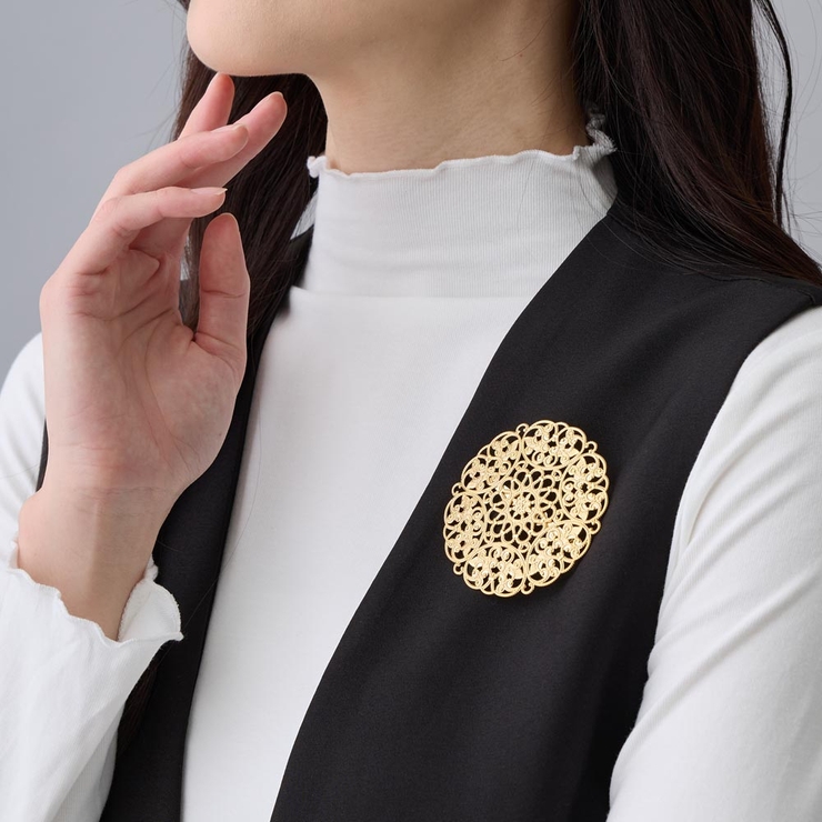 ブローチ 日本製 K18GP | Melody　Accessory | 詳細画像1 