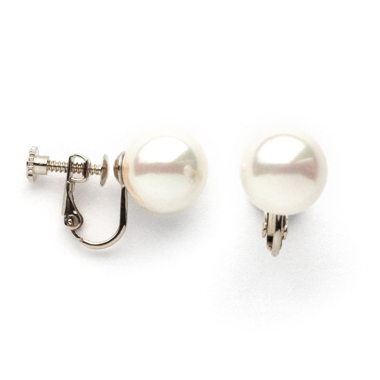12mm-シルバー色 | イヤリング パール 磨きパール | Melody　Accessory