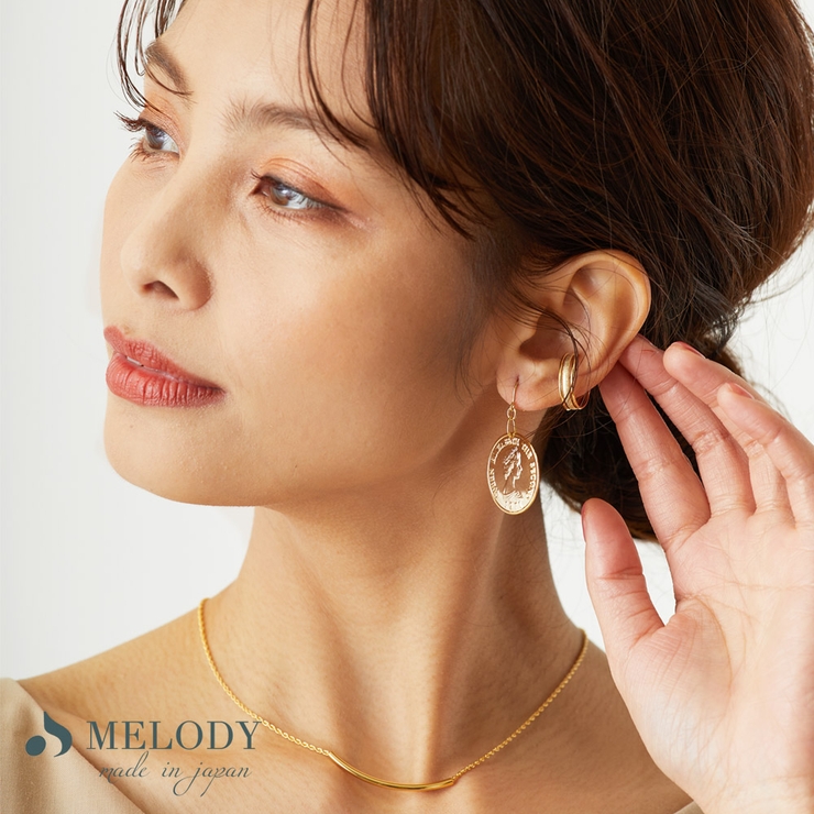 シルバー色 | イヤーカフ 日本製 K18GP | Melody　Accessory