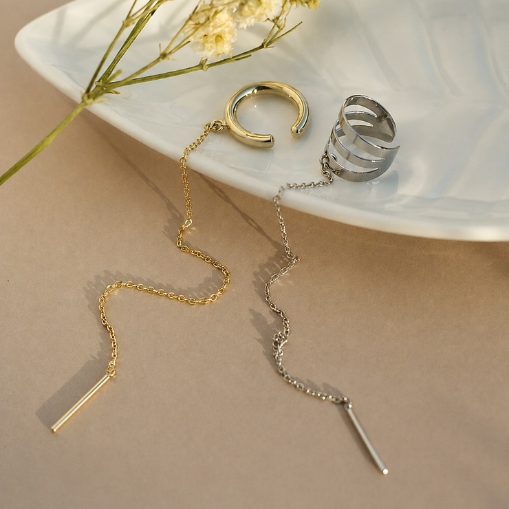 イヤーカフ チェーンピアス レディース | Melody　Accessory | 詳細画像2 