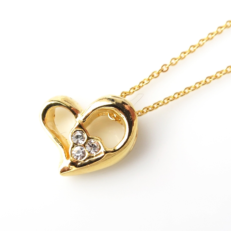 ゴールド色 | ネックレス オープンハート レディース | Melody　Accessory