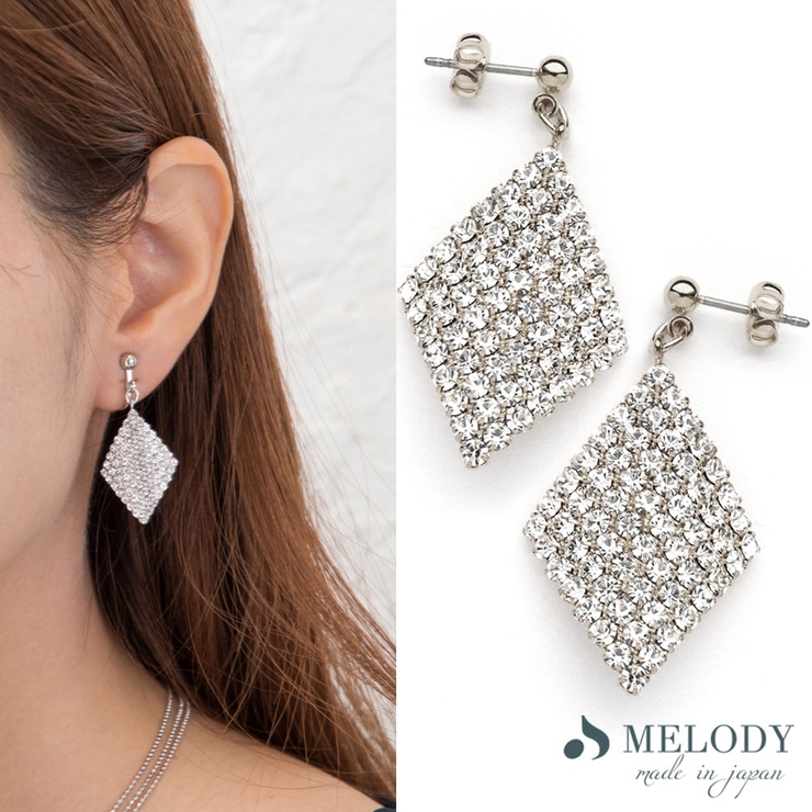 ピアス-シルバー色 | K18GP イヤリング 直結 | Melody　Accessory