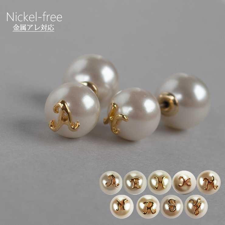 ピアス ステンレス イニシャル | Melody　Accessory | 詳細画像1 