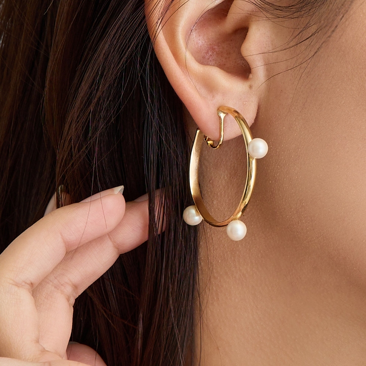 ピアス フープピアス パール | Melody　Accessory | 詳細画像2 