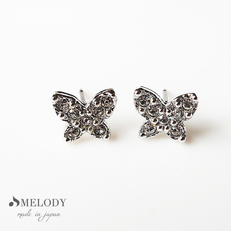 シルバー色 | ピアス 日本製 K18GP | Melody　Accessory