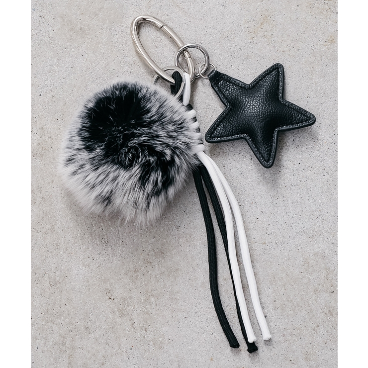 グレー | フェイクレザースターファーチャーム ロープ スマホ | mili an deni