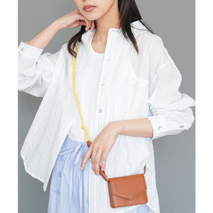 ブラウン | ミニウォレットショルダーバッグ カラフルロープベルト 鞄 | mili an deni