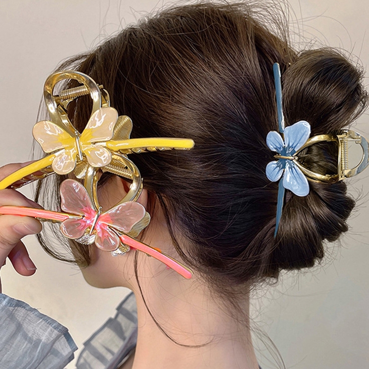 バンスクリップ 大きめ 蝶々ヘアクリップ | Miniministore | 詳細画像1 
