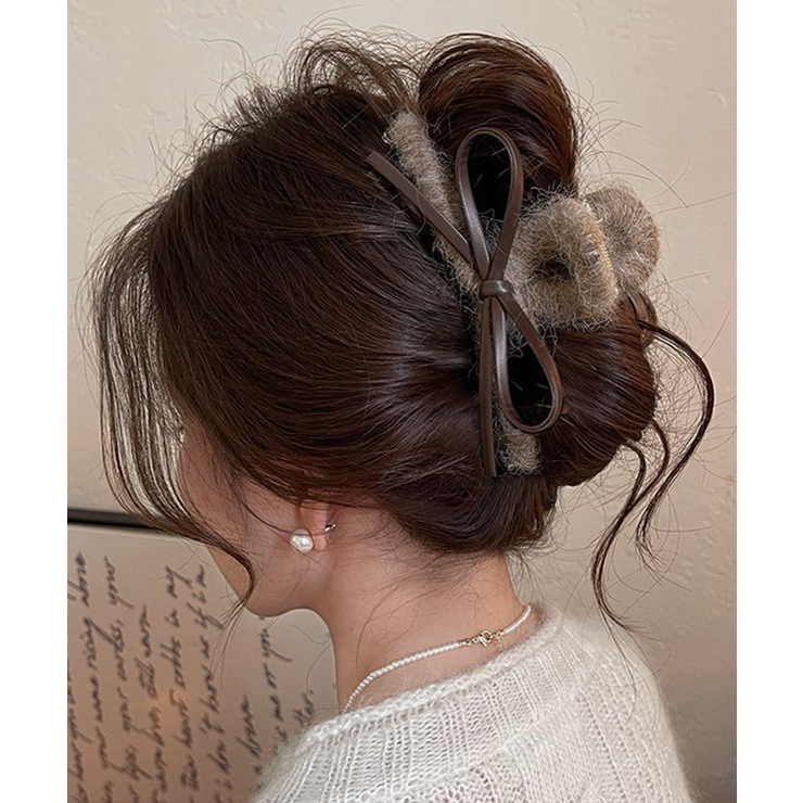 ブラウン | ヘアクリップバンスクリップ秋冬レディース | Miniministore