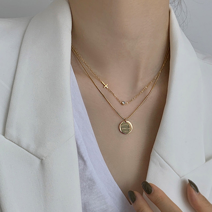 2連チェーンネックレス クロスモチーフ | Miniministore | 詳細画像5 