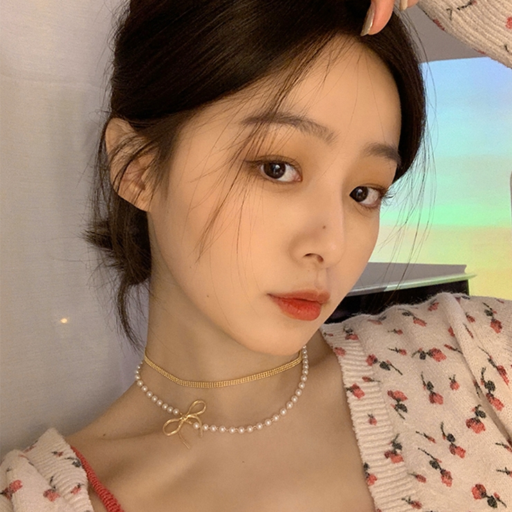 2連 チョーカーネックレス レディース[品番：II000007985