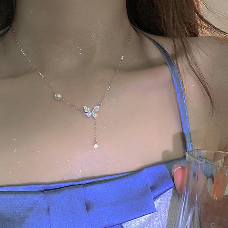 蝶々チェーンネックレスレディース可愛い | Miniministore | 詳細画像4 