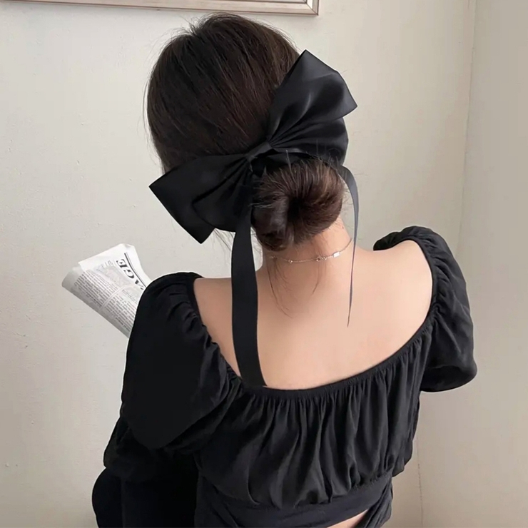 サテンビッグリボンバレッタ韓国ヘアアクセ | Miniministore | 詳細画像8 