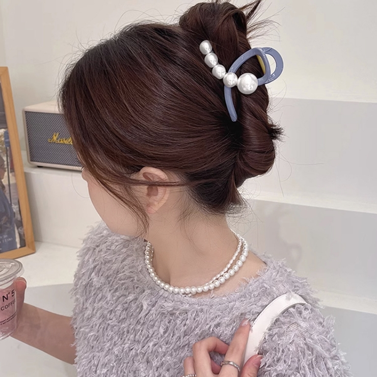 ヘアクリップ バンスクリップ パール付き | Miniministore | 詳細画像7 