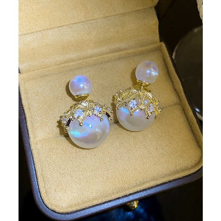 リバーシブルビッグパールピアスレディース | Miniministore | 詳細画像5 