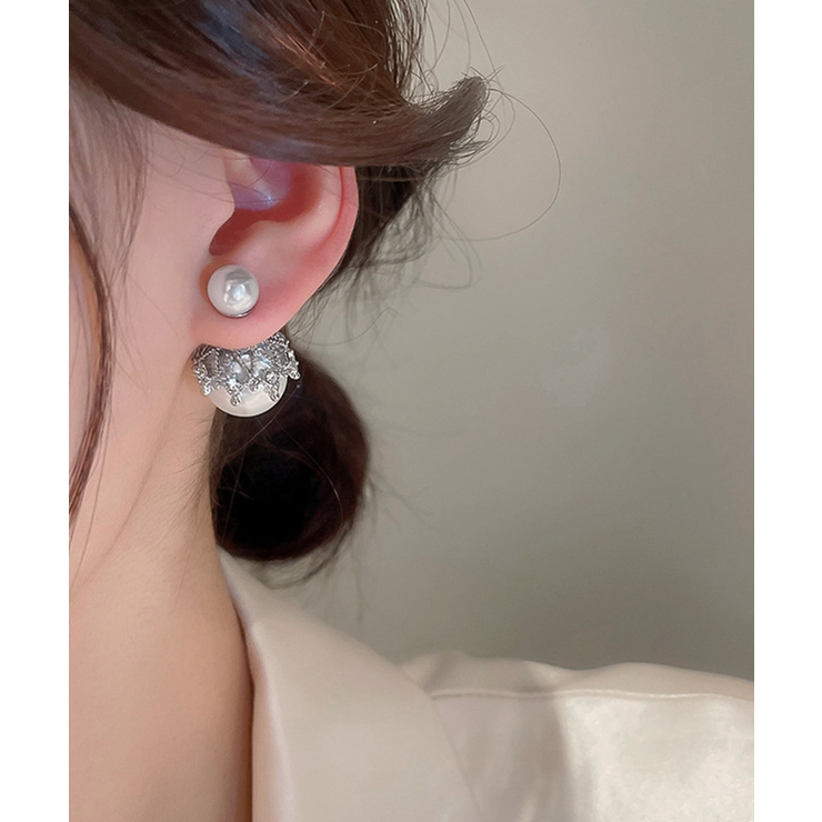 リバーシブルビッグパールピアスレディース | Miniministore | 詳細画像8 