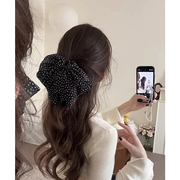 ドット柄リボンバンスクリップヘアクリップ | Miniministore | 詳細画像2 