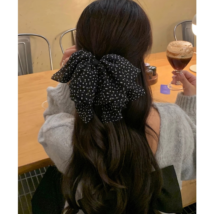 ドット柄リボンバンスクリップヘアクリップ | Miniministore | 詳細画像5 