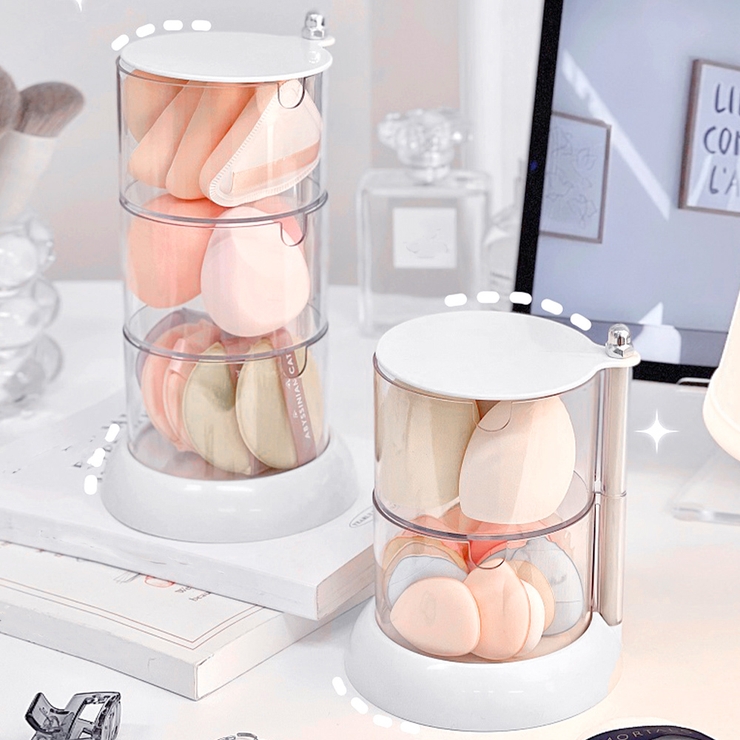 パフ収納 360度回転パフケース クリア | Miniministore | 詳細画像7 