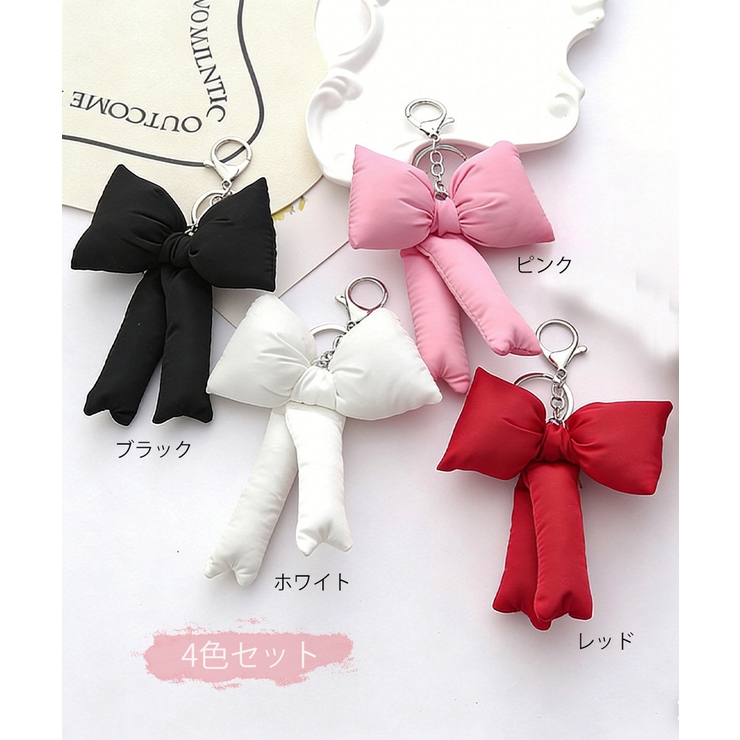 ぷくぷくリボンバッグチャーム 4色セット | Miniministore | 詳細画像2 