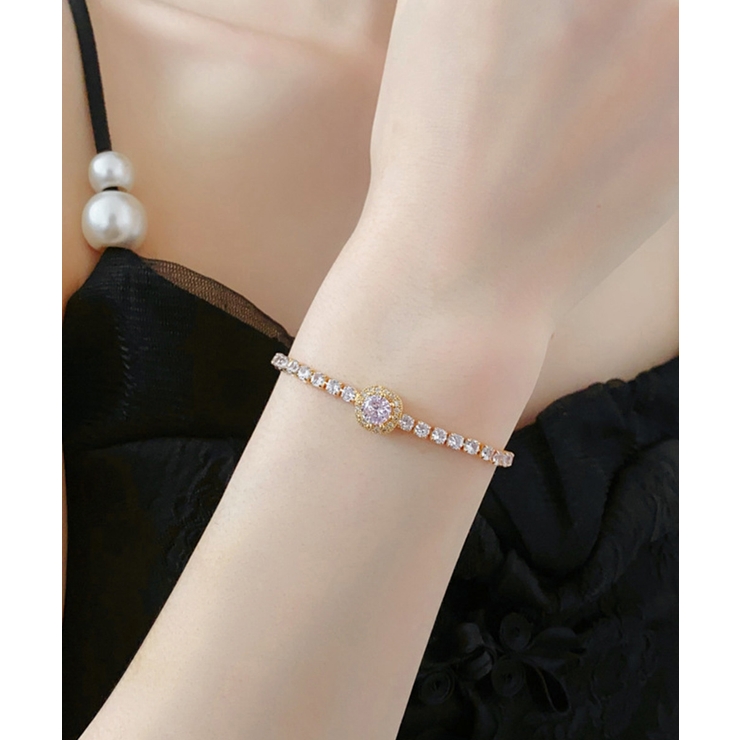 ラインストーンブレスレット韓国風バングル | Miniministore | 詳細画像2 