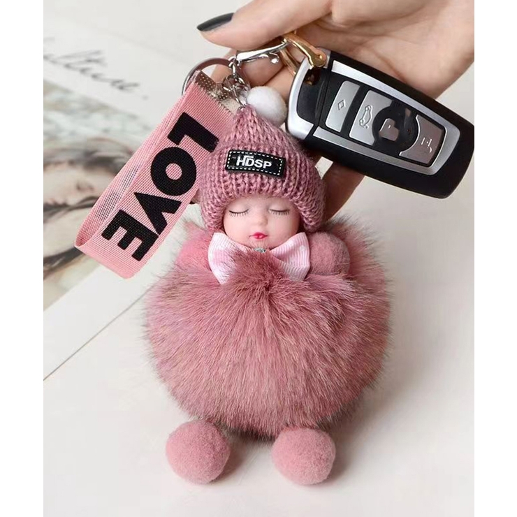 スモークピンク | バッグチャーム可愛い赤ちゃんキーホルダー | Miniministore