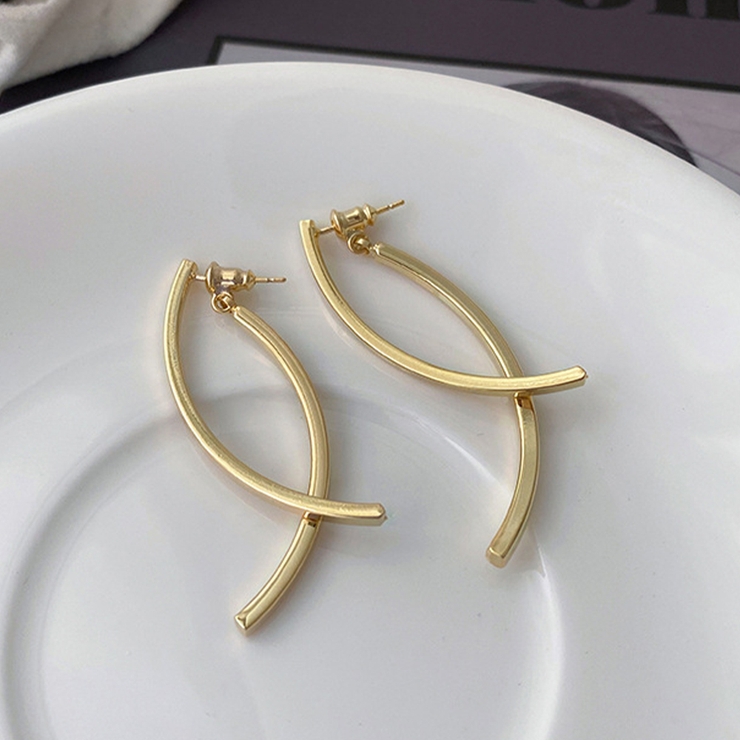 クロスライン ピアス レディース[品番：II000005974
