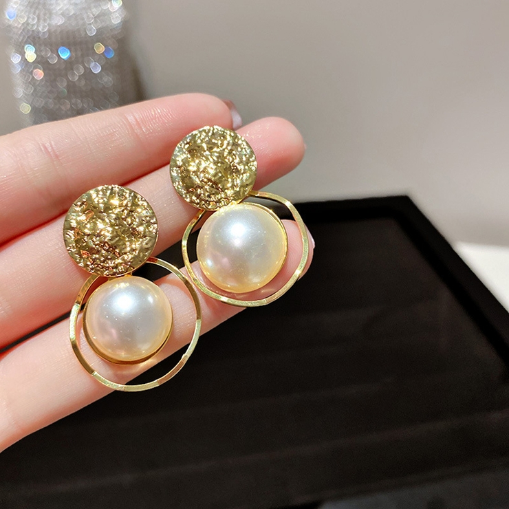 韓国 揺れる 大粒フェイクパール ピアス[品番：II000008059]｜Miniministore（ミニミニストア）のレディースファッション 通販｜SHOPLIST（ショップリスト）