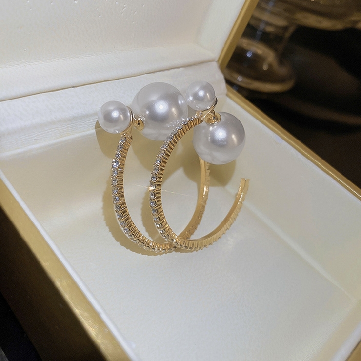 フープピアス キラキラ 派手大ぶりピアス | Miniministore | 詳細画像7 